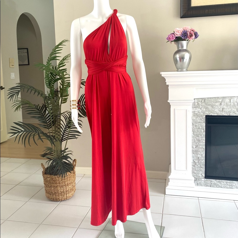 Infinity Long Jumpsuit in Red